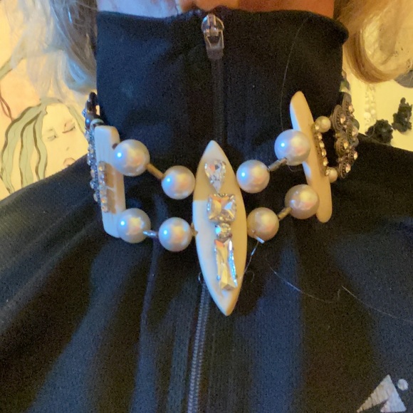 16 inch bone and crystal choker. One of a kind  Handmade. - Picture 4 of 5